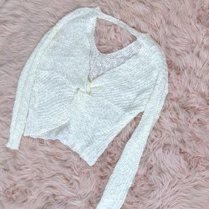 Knot back sweater